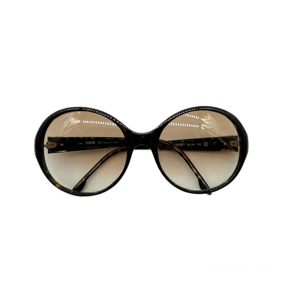 Anna Sui AS60501 Made in Italy Women's Vintage Round Sunglasses in Brown - Picture 2 of 13